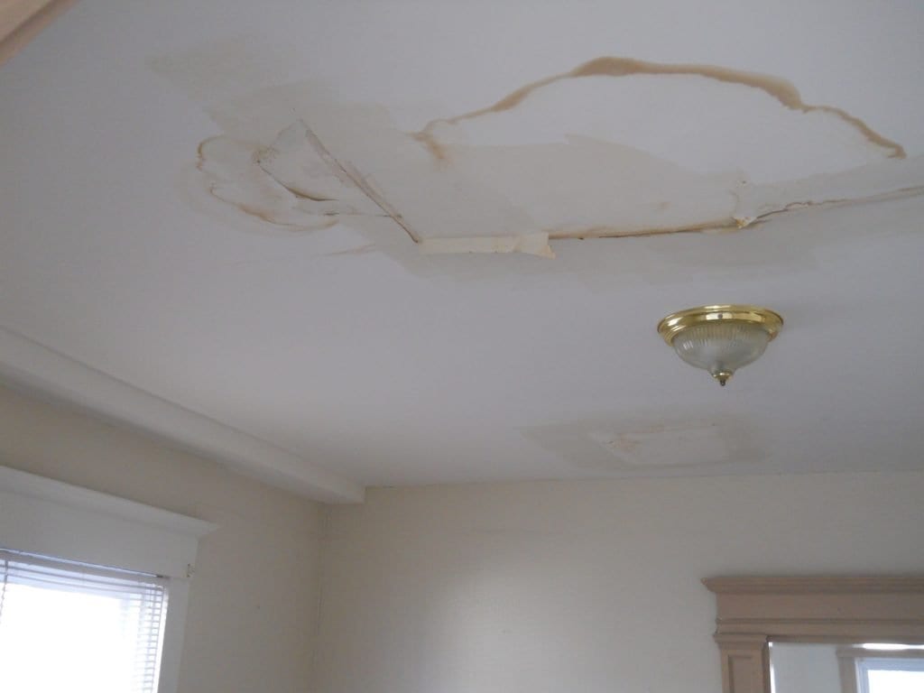 roof leak damage ri