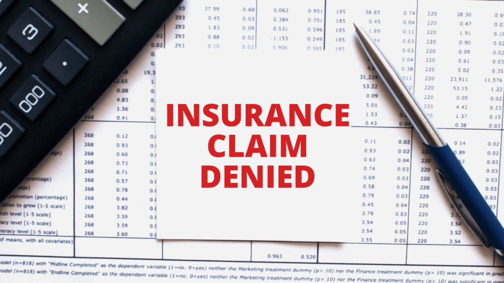property damage insurance claim denied